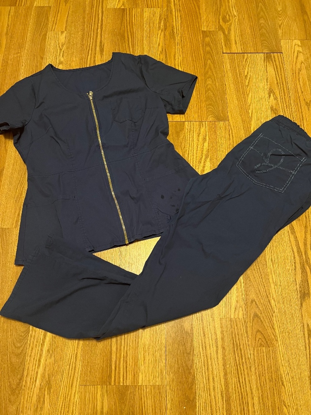 Jaanuu navy blue scrub set L Large